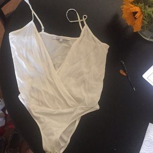 Never worn white bodysuit. Lovers and friends. S.